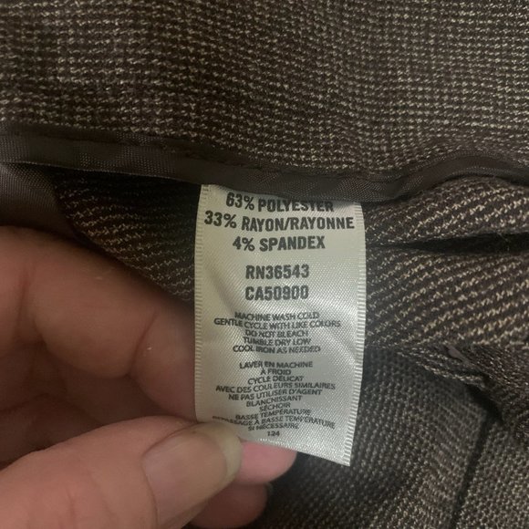 NWT VAN HEUSEN STUDIO STRETCH EXTENSIBLE STUDIO FIT BROWN SPECK STRAIGHT LEG 4 - Picture 8 of 9